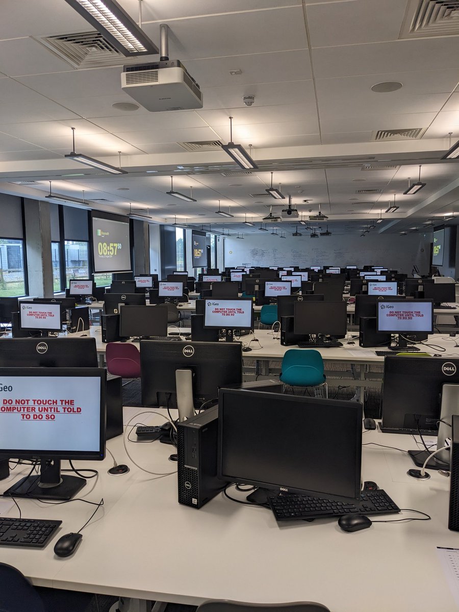 Maynoothgeog's tweet image. The last day of tests for @IGeoDublin2024 students is underway this morning with huge thanks to our colleagues in @MaynoothCSC for lending us their computer lab for the multi media test #IGEO2024 #GeographyTeachers #JCGeography