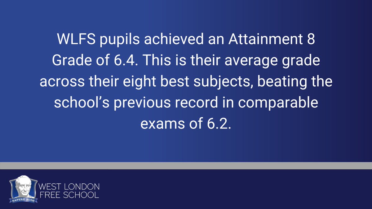 WestLondonFree's tweet image. These results should place us amongst the top state comprehensive schools in the country for both progress and attainment. #WLFSresults
