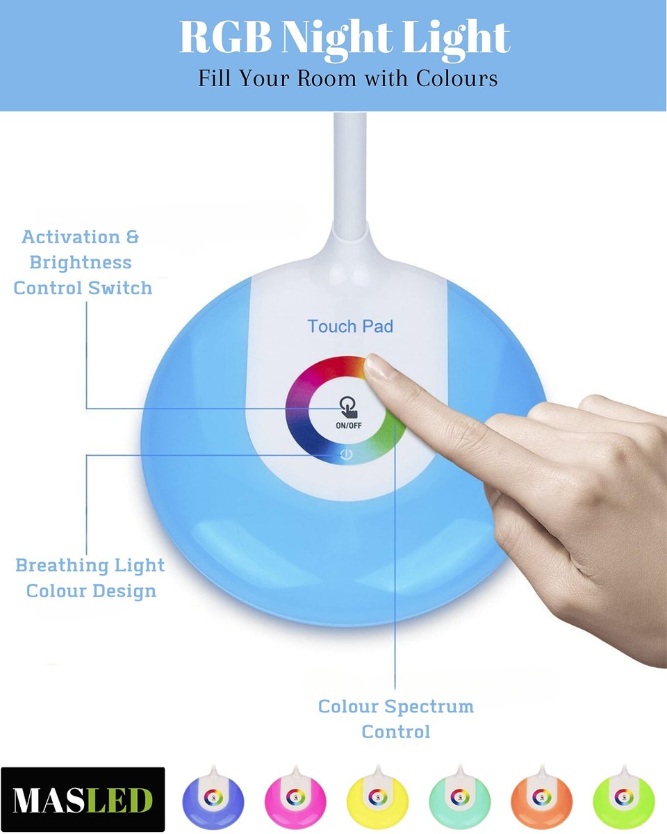 001eric1990's tweet image. One of Hot Selling Items In Amazon---🧐🧐

Rechargeable Gooseneck LED Desk Lamp🥳🥳

3 Modes Eye-Care RGB Bedside Light for Bedroom &amp;amp;Office🙌🙌