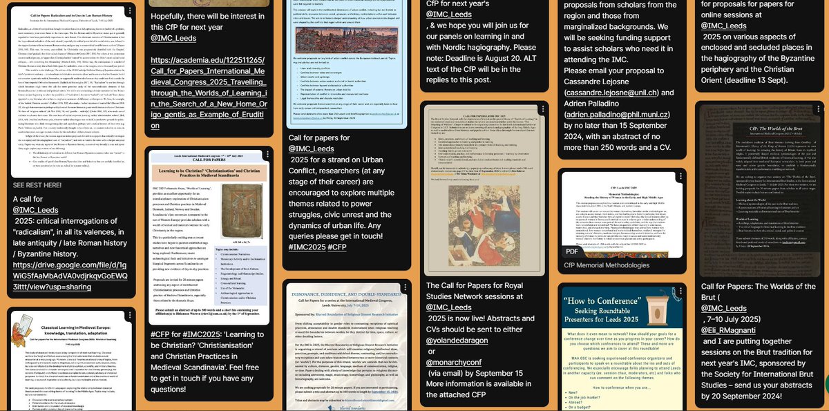 The #IMC2025 Padlet Page now has 53 Session Call for Papers and we're so happy to see so much enthusiasm so early in the IMC year! 🥳

Check out the page here: universityofleeds.padlet.org/imc13/imc-2025…

If anyone wants to post on the padlet then email imc@leeds.ac.uk with your CFP ☺️