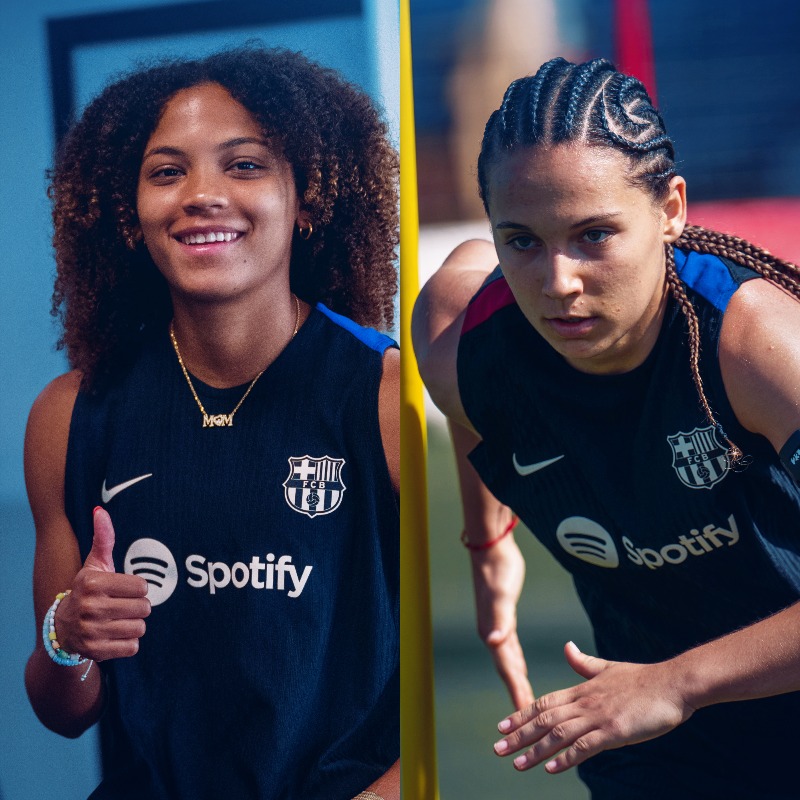FCBfemeni's tweet photo. 👏 𝗩𝗶𝗰𝗸𝘆 𝗟𝗼́𝗽𝗲𝘇 𝗶 𝗠𝗮𝗿𝘁𝗶𝗻𝗮 𝗙𝗲𝗿𝗻𝗮́𝗻𝗱𝗲𝘇 𝗳𝗼𝗿𝗺𝗮𝗿𝗮𝗻 𝗽𝗮𝗿𝘁 𝗱𝗲𝗹 𝗽𝗿𝗶𝗺𝗲𝗿 𝗲𝗾𝘂𝗶𝗽