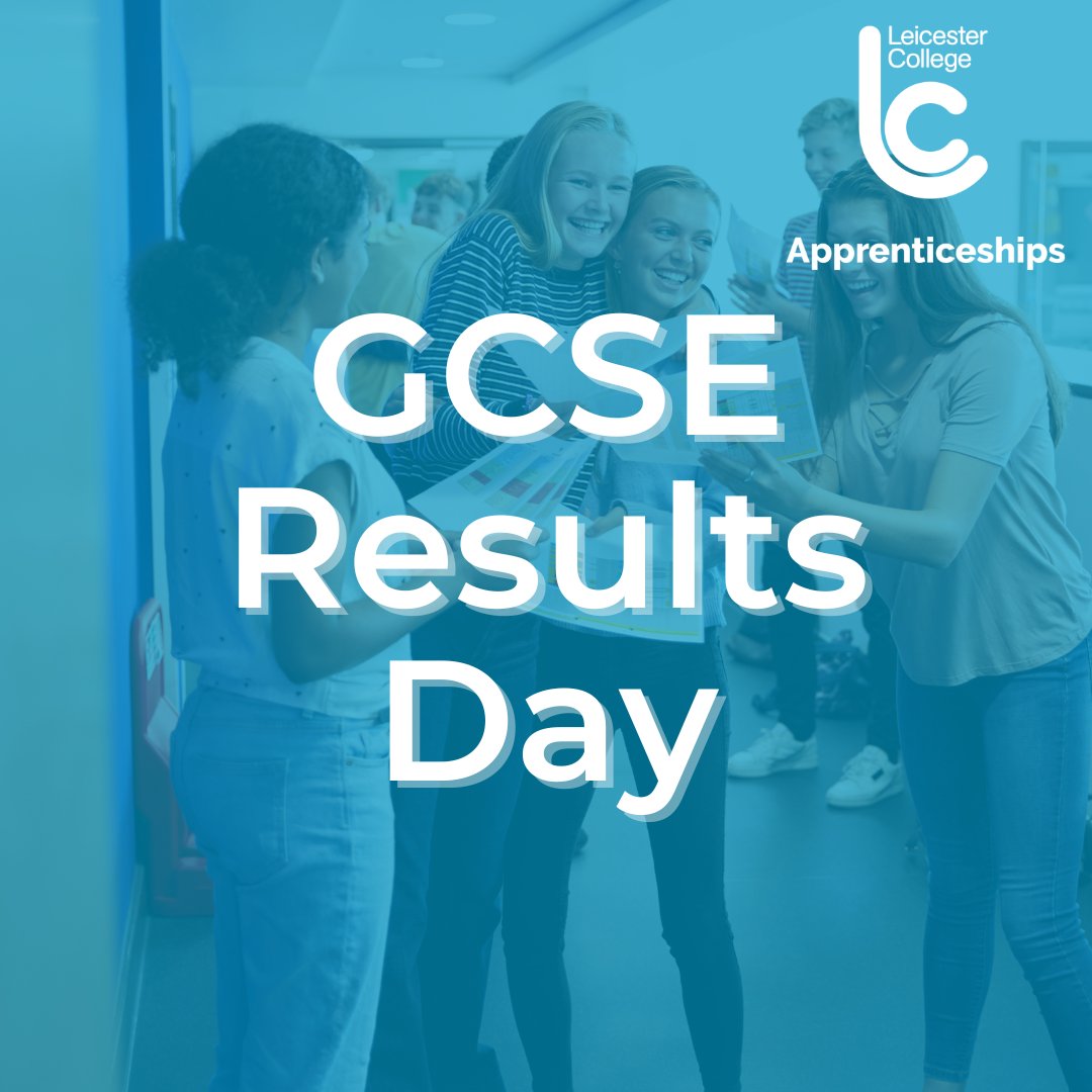 Good luck to those receiving their GCSE results today! Contact us if you need help with your next steps as we still have places available on some of our apprenticeships.
#LeicesterCollege #Apprenticeships #GCSEresults #resultsday