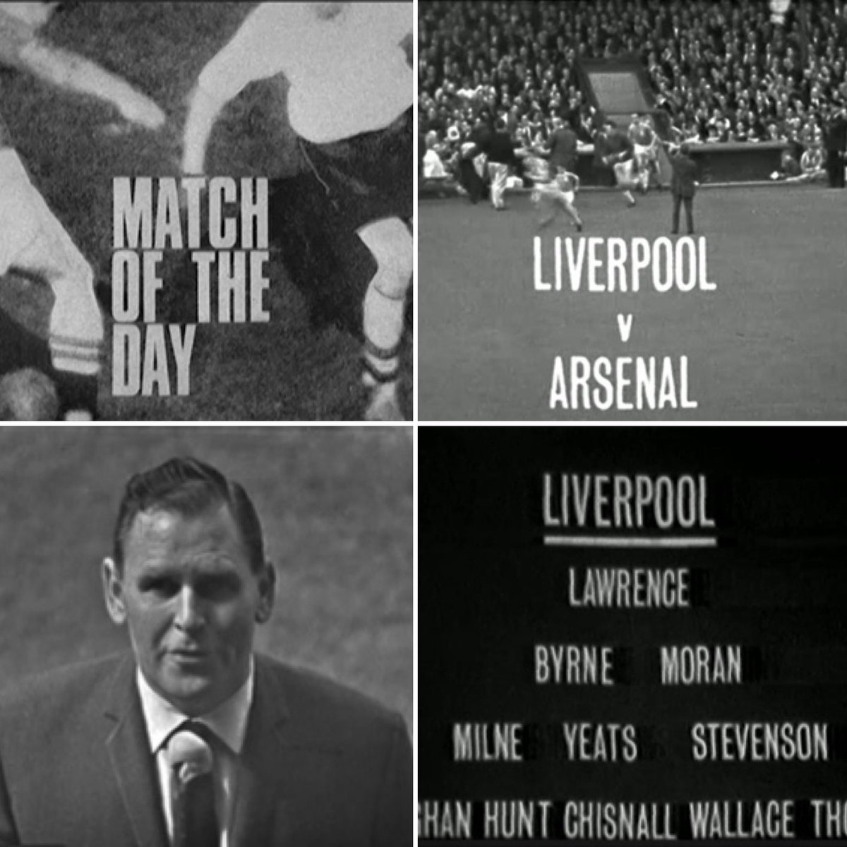 ‘As you can hear, we are in Beatleville for this Liverpool versus Arsenal match’…the words of commentator Kenneth Wolstenholme 60 years ago today as he presented the first ever Match Of the Day from Anfield. #LFC #MOTD ⚽️📺