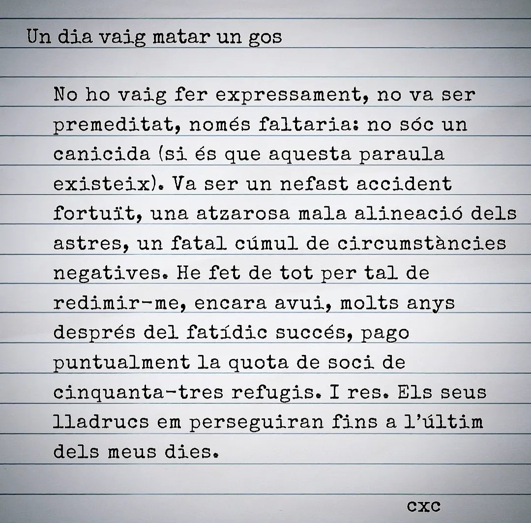 Litus90's tweet photo. #microrelats #microcontes #escriure #escriureencatalà #relatsencatalà #uncontecadadia #dia1615 #undiavaigmatarungos #redimirse #penitència #bubbub https://t.co/KdobktevgP
