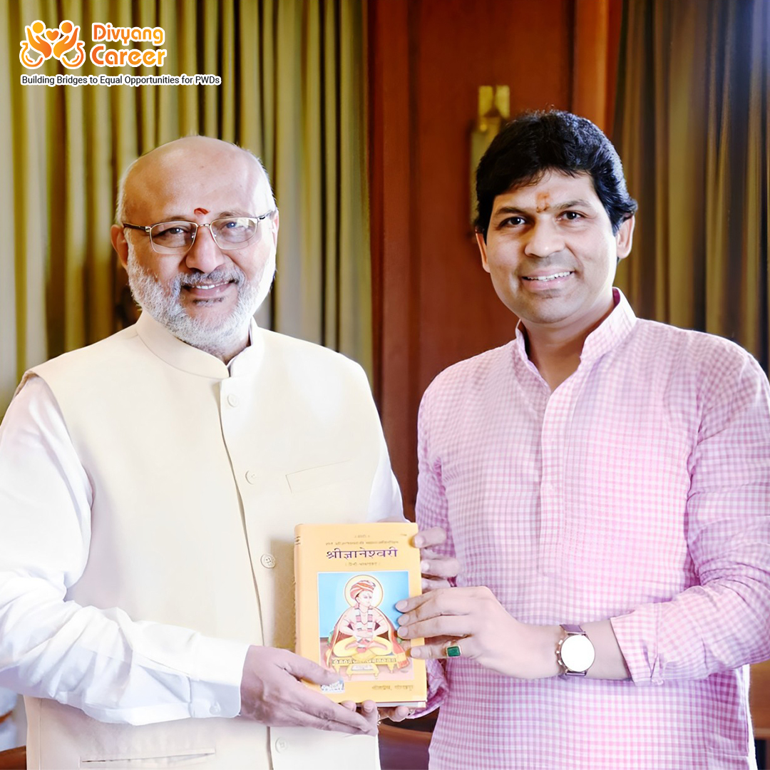 DivyangCareer's tweet image. Our founder, Dr. Yogesh Dube, recently met with Shri CP Radhakrishnan, the Hon’ble Governor of Maharashtra. They discussed important development topics, and Dr. Dube presented the Gyananeshwari, written by Sant Dnyaneshwar ji.

#DrYogeshDube #DivyangCareer #DevelopmentDialogue