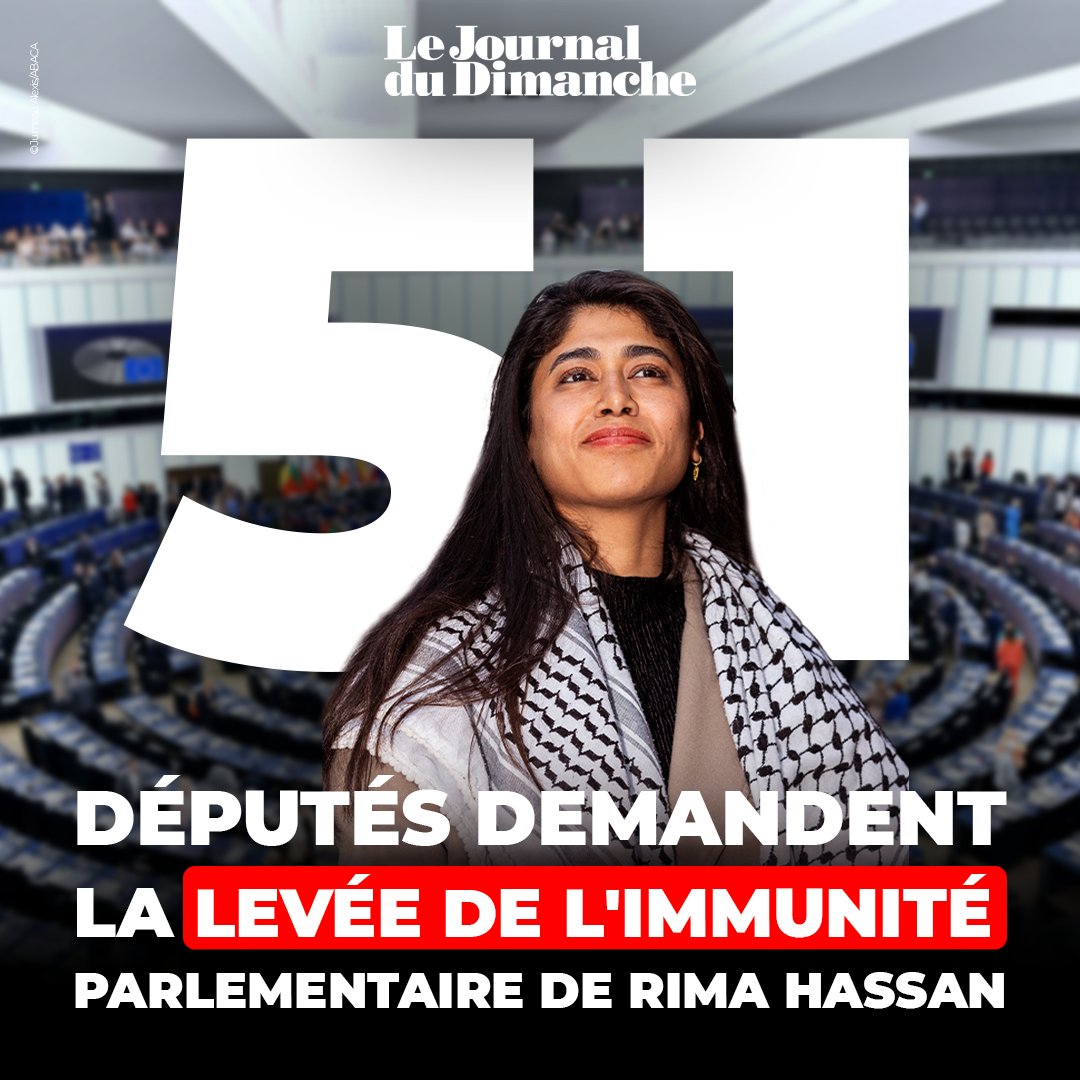 leJDD's tweet photo. Une cinquantaine de députés demandent la levée de l'immunité parlementaire de Rima Hassan

🔗 Article JDD : https://t.co/rTgKKLfseY https://t.co/824Rf80VRj