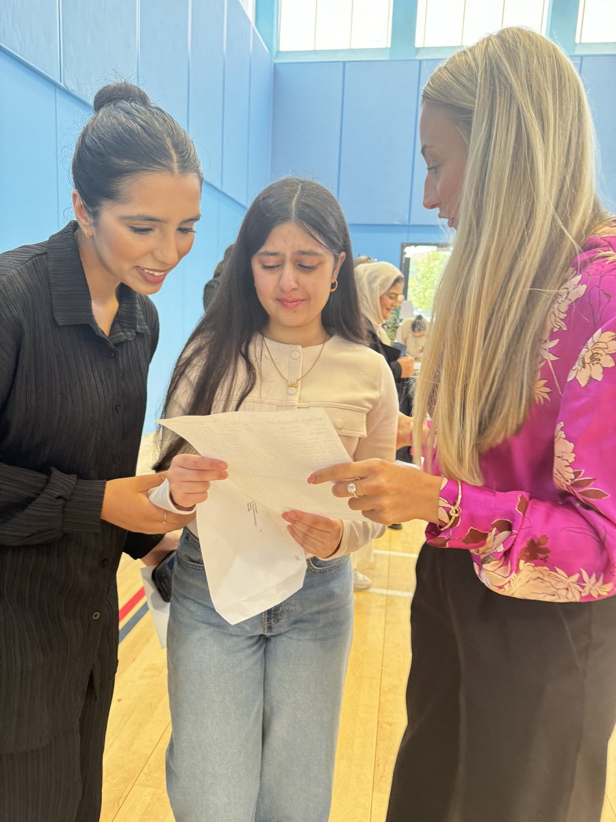 Tears of joy! Zayna is over the  moon with her results! A-levels await!