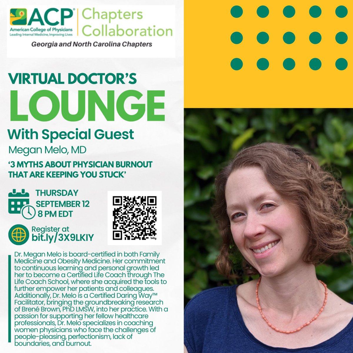 Register now for the next Virtual Doctor's Lounge: bit.ly/3X9LKIY