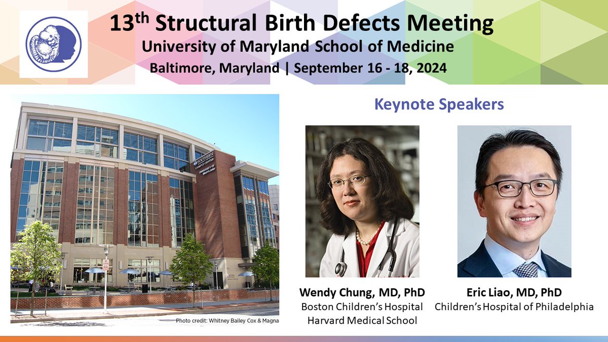 Society for Developmental Biology (@socdevbio) on Twitter photo Late abstracts are being accepted for poster presentation at the 13th Structural Birth Defects Meeting being held September 16-18, 2024 <a href="/UMmedschool/">University of Maryland School of Medicine</a> in Baltimore. Abstract deadline: Monday, August 26. bit.ly/3WVSj28 #13thSBD #structuralbirthdefects Late abstracts are being accepted for poster presentation at the 13th Structural Birth Defects Meeting being held September 16-18, 2024 <a href="/UMmedschool/">University of Maryland School of Medicine</a> in Baltimore. Abstract deadline: Monday, August 26. bit.ly/3WVSj28 #13thSBD #structuralbirthdefects