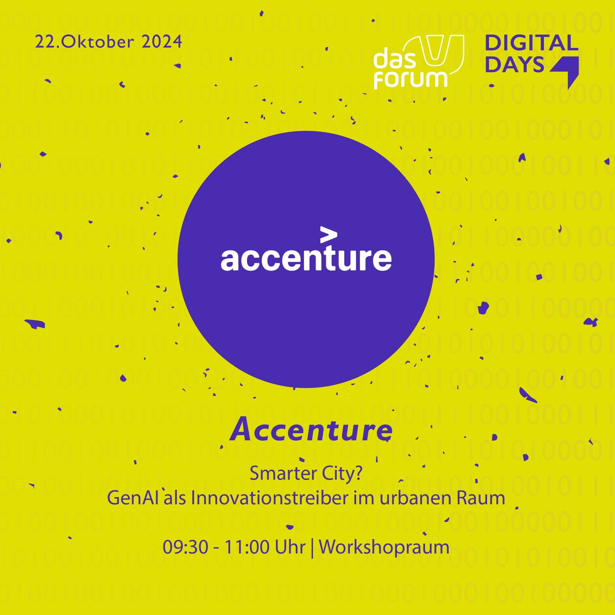 COUNTDOWN: Nur noch 8 Wochen bis zu den #DiDays24  Wer kann Teil unserer Community werden? 🧐 JEDE*R von euch! 😁
Hier die ersten spannenden Programmpunkte für den 22. Oktober  – das forum | operated by UIV wird der Place to be! 🚀
Pre-Registration: community.digitalcity.wien/agenda?session…