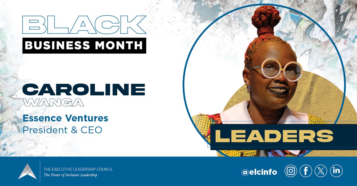 The ELC celebrates #ELCMember Caroline Wanga (@WangaWoman), President &amp; CEO of <a href="/Essence/">ESSENCE</a> Ventures, for her visionary leadership and dedication to amplifying voices in the industry. Join us in applauding her incredible achievements and contributions! #BlackBusinessMonth #BlackWomen