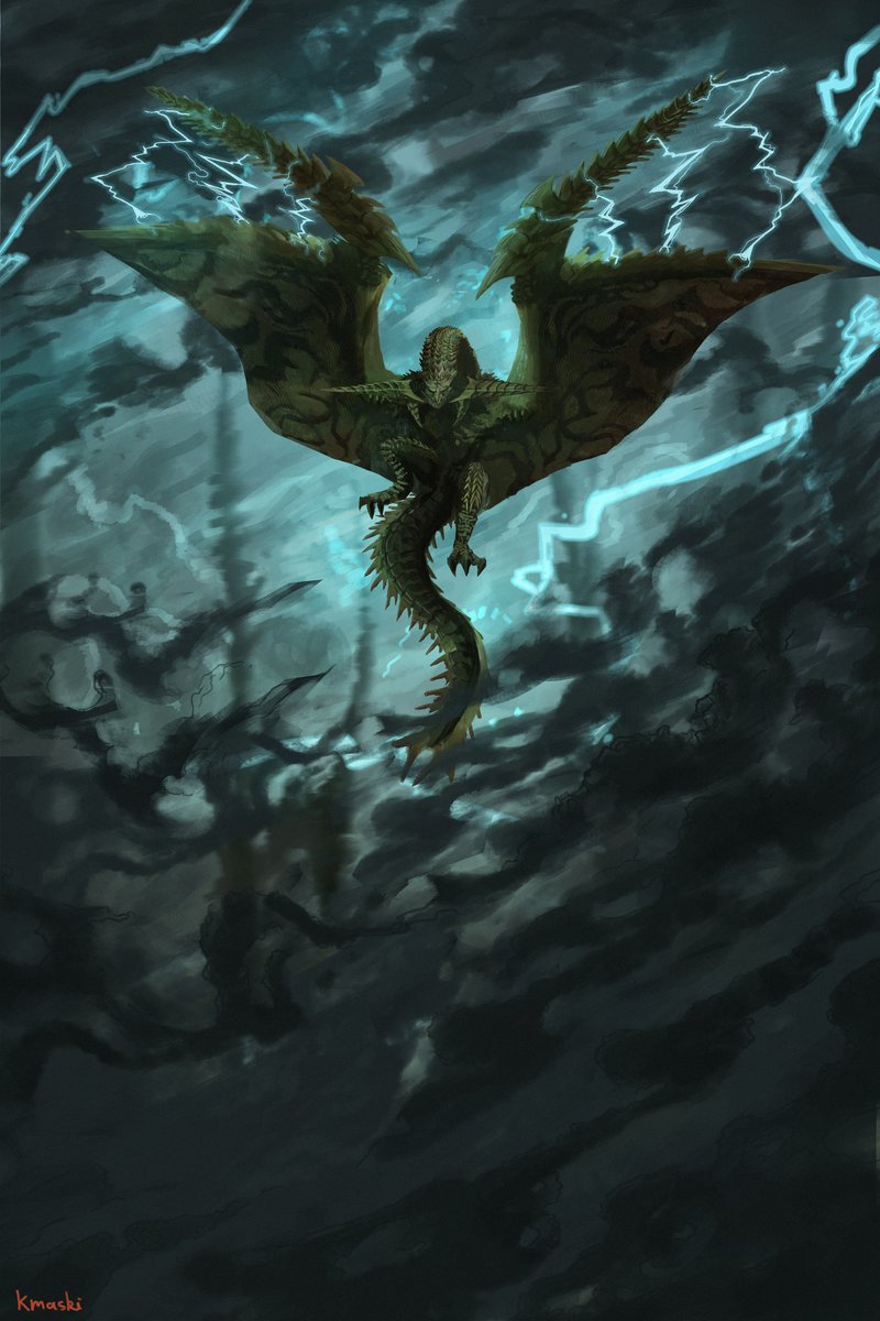 "I couldn't believe my eyes. There was something huge flying inside that raging storm."

Ray Dau from #MHWilds