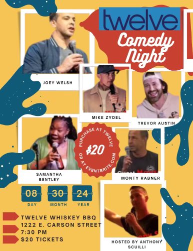 joeywelsh5's tweet photo. Hey I’m at Twelve Whiskey and Barbecue next Saturday night with some pals! Got some new jokes about pulled pork and Black Velvet! Come check us out! #standup #funny #southside #pittsburgh https://t.co/P2pMaz6xJh