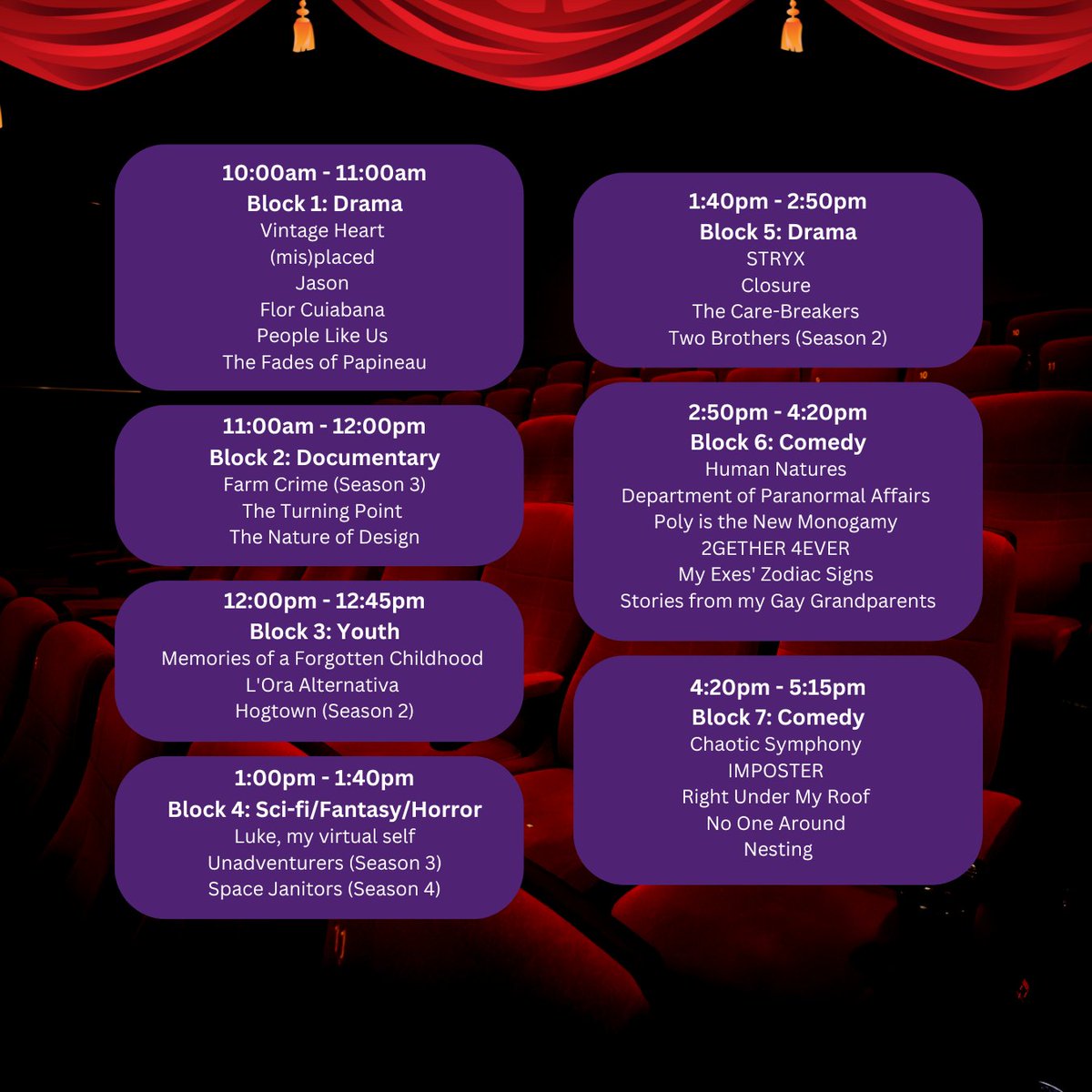 TOWebFest's tweet image. Screening Room Schedule for short form series (September 18th).

Get a Screening Pass for $25 (plus taxes &amp;amp; fees)!
l8r.it/vXHS

#webfest #towebfest #Toronto #webseries #shortform #screenings #towf11 #screeningroom #q&amp;amp;a