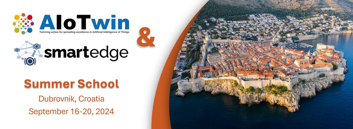 Join us in Dubrovnik for the 2nd AIoTwin Summer School in collaboration with <a href="/SmartEdge_EU/">SmartEdge (@smartedge@w3c.social)</a> project! 

Dive into IoT &amp; AI with talks, tutorials, workshops, and more: aiotwin.eu/aiotwin/activi…

<a href="/REA_research/">European Research Executive Agency</a> <a href="/fer_unizg/">Faculty of Electrical Engineering and Computing</a> <a href="/TUBerlin/">TU Berlin</a> <a href="/RISEsweden/">RISE</a> <a href="/tu_wien/">TU Wien</a> #OpenScience #research #HorizonEU