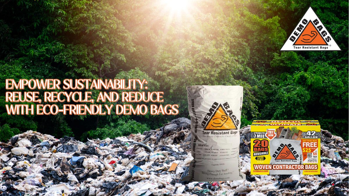 BagsDemo's tweet photo. Promote sustainability in your community with Demo Bags! Fully recyclable woven bags are reusable up to 3 times, helping to reduce waste and minimize your footprint. Make a positive impact today! 

#DemoBags #SustainableLiving #EcoFriendly #reducewaste https://t.co/FeRlEj4EgW