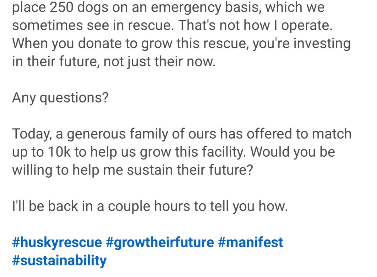 People often tell us that their dream or post-lottery plan is to start a site-based rescue or animal sanctuary. Here is the reality of that dream. The reality that we are living.

#huskyrescue #manifest #becausehusky