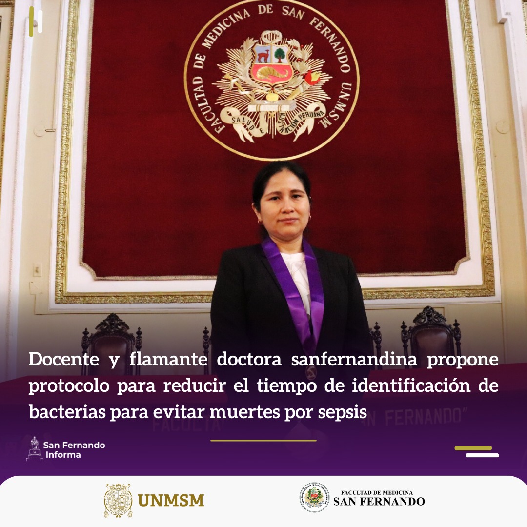 ✅Docente sanfernandina revoluciona la identificación bacteriana con un protocolo que salva vidas en tiempo récord. 
👉Mira la nota: bit.ly/4cGq8s2
#InnovaciónEnSalud #SanFernando #doctoradomedicina
#orgullosanfernandino
