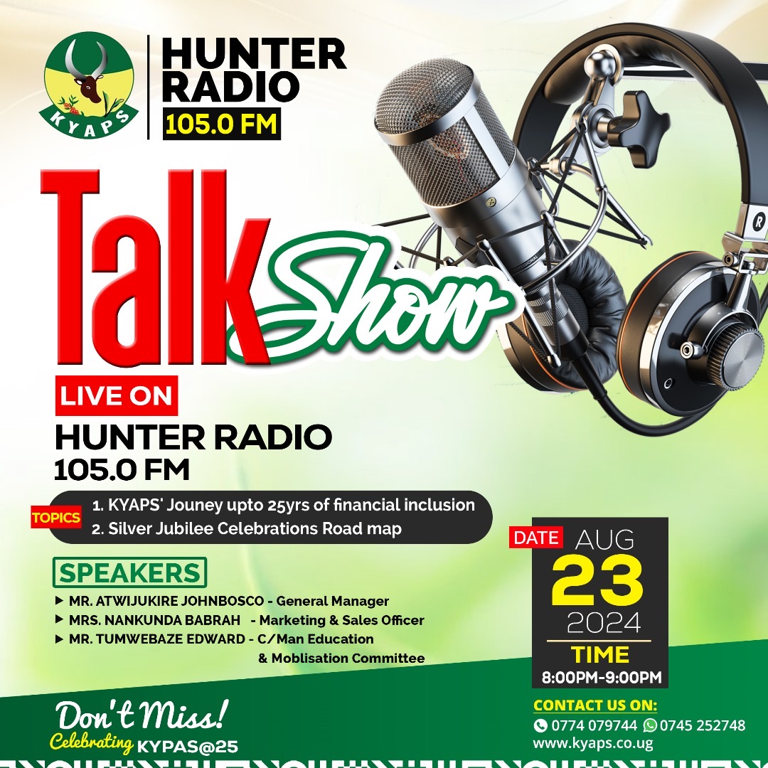 We shall be live on radio to take you through our journey of 25 years of financial inclusion

#KYAPS