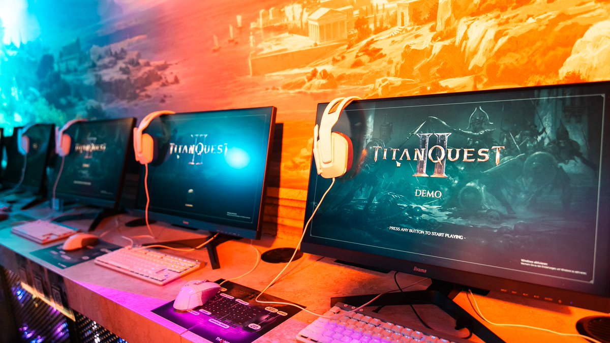 TitanQuestGame's tweet photo. Visit the @THQNordic booth in Hall 7 at #gamescom2024 to get a first taste of Titan Quest II before everyone else!

Can't make it to Cologne in time? Don't worry: Early Access for Titan Quest II will launch in Winter 2024/2025!

#TitanQuest https://t.co/uONgaHxS37