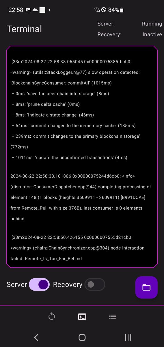 oicoimo4's tweet photo. oicoimo4.mainnet.experiment(実験機)
MobileNode冗長4機のうち該当機のv1.2.0先行アップデート作業完了!
再起動……出来高同期確認。死活監視システム起動……!一時間後の生存報告をもって、残り3機の更新作業開始とするッッ!
#Symbol
#PeerNode
#FullNode
#モバイルノード https://t.co/hR0fMjfdES