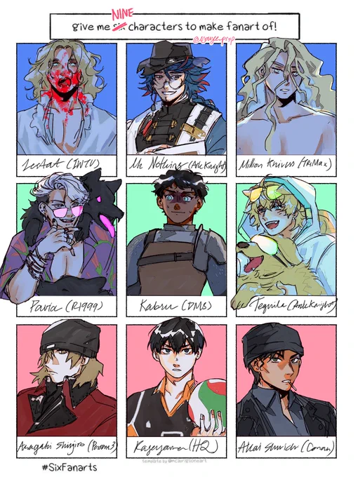 จบแล้ว!!! ขอบคุณทุกคนที่เสนอคนที่รักพรรคที่ใช่เข้ามาให้วาดนะคะ หวังว่าเราจะ เอ่อ พอได้ q)--( 