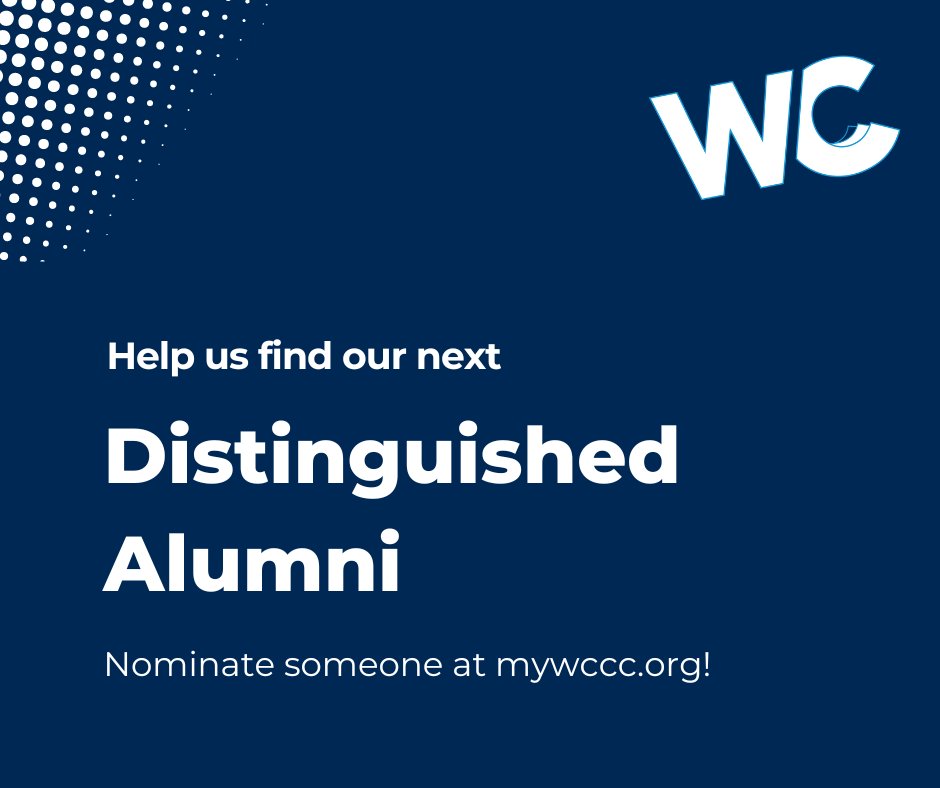 The Warren County Career Center is looking for our next Distinguished Alumni! Do you know someone who completed a WCCC program that has gone on to do great things and have a positive impact on their community? Let us know by clicking on the link below!

mywccc.org/additional-ser…