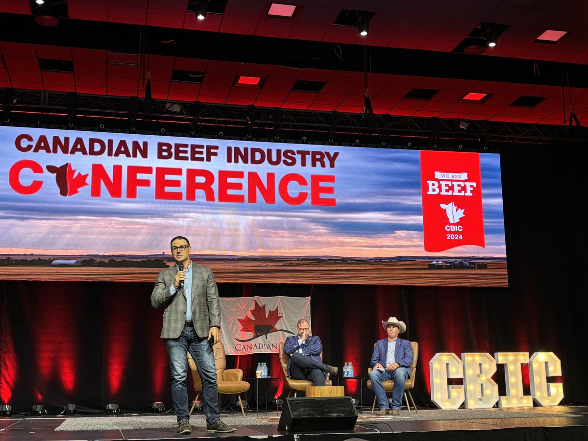 Lights, camera, action! And we’re live with <a href="/realagriculture/">RealAgriculture</a> at the Canadian Beef Industry Conference. Let’s go <a href="/shaunhaney/">Shaun Haney</a>! 🤠🤠🤠