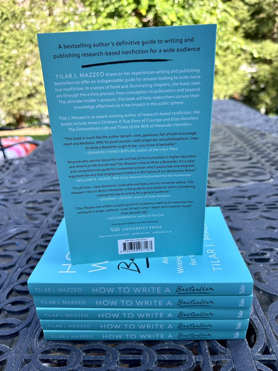 stacey glick (@staceyglick) on Twitter photo Happy pub to the queen of narrative nonfiction #tilarjmazzeo. She has proven herself time and time again to be a master of her craft, and now with #howtowriteabestseller she's ready to teach others. And that <a href="/TiffanyAndCo/">Tiffany & Co.</a> blue cover is stunning! ๐ฉต๐๐ฉต๐ <a href="/DGandBTweets/">Dystel, Goderich & Bourret</a> <a href="/yalepress/">Yale University Press</a> Happy pub to the queen of narrative nonfiction #tilarjmazzeo. She has proven herself time and time again to be a master of her craft, and now with #howtowriteabestseller she's ready to teach others. And that <a href="/TiffanyAndCo/">Tiffany & Co.</a> blue cover is stunning! ๐ฉต๐๐ฉต๐ <a href="/DGandBTweets/">Dystel, Goderich & Bourret</a> <a href="/yalepress/">Yale University Press</a>