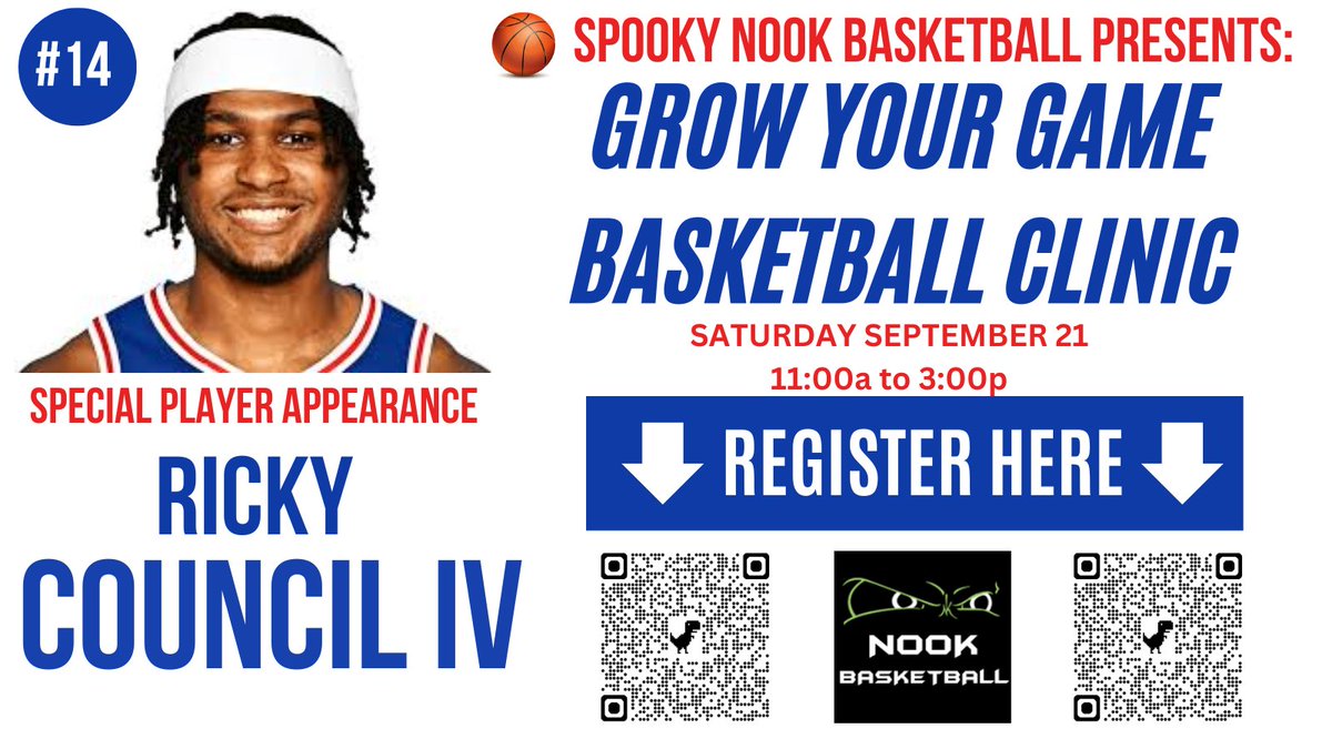 SpookyNookBasketball (@nookbasketball) on Twitter photo Big News... Special Guest Appearance by
<a href="/Rickythe4th/">Ricky Council IV</a> Coming to <a href="/nooksports/">Spooky Nook Sports</a> <a href="/NookBasketball/">SpookyNookBasketball</a> Coach Jim Shipper will be leading an exciting day of Hoops for Central Pa.
Share the great news with friends and teammates! Big News... Special Guest Appearance by
<a href="/Rickythe4th/">Ricky Council IV</a> Coming to <a href="/nooksports/">Spooky Nook Sports</a> <a href="/NookBasketball/">SpookyNookBasketball</a> Coach Jim Shipper will be leading an exciting day of Hoops for Central Pa.
Share the great news with friends and teammates!