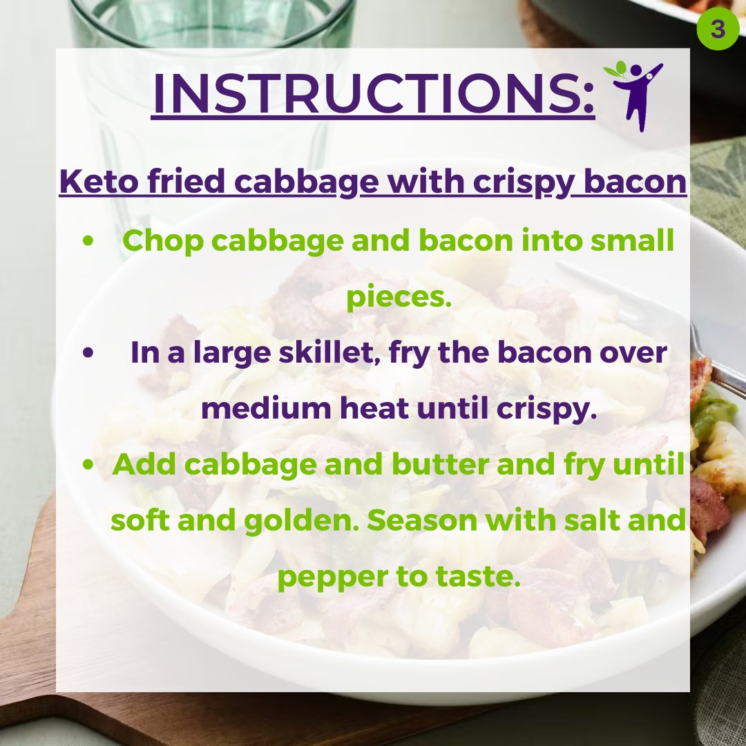 longevity_pro's tweet image. Keto-friendly Fried Cabbage and Crispy Bacon from Diet Doctor. Who knew bacon was so healthy? We did! For more health and nutrition advice: bit.ly/45baJfI #diet #keto #nutrition #health #ketogenic