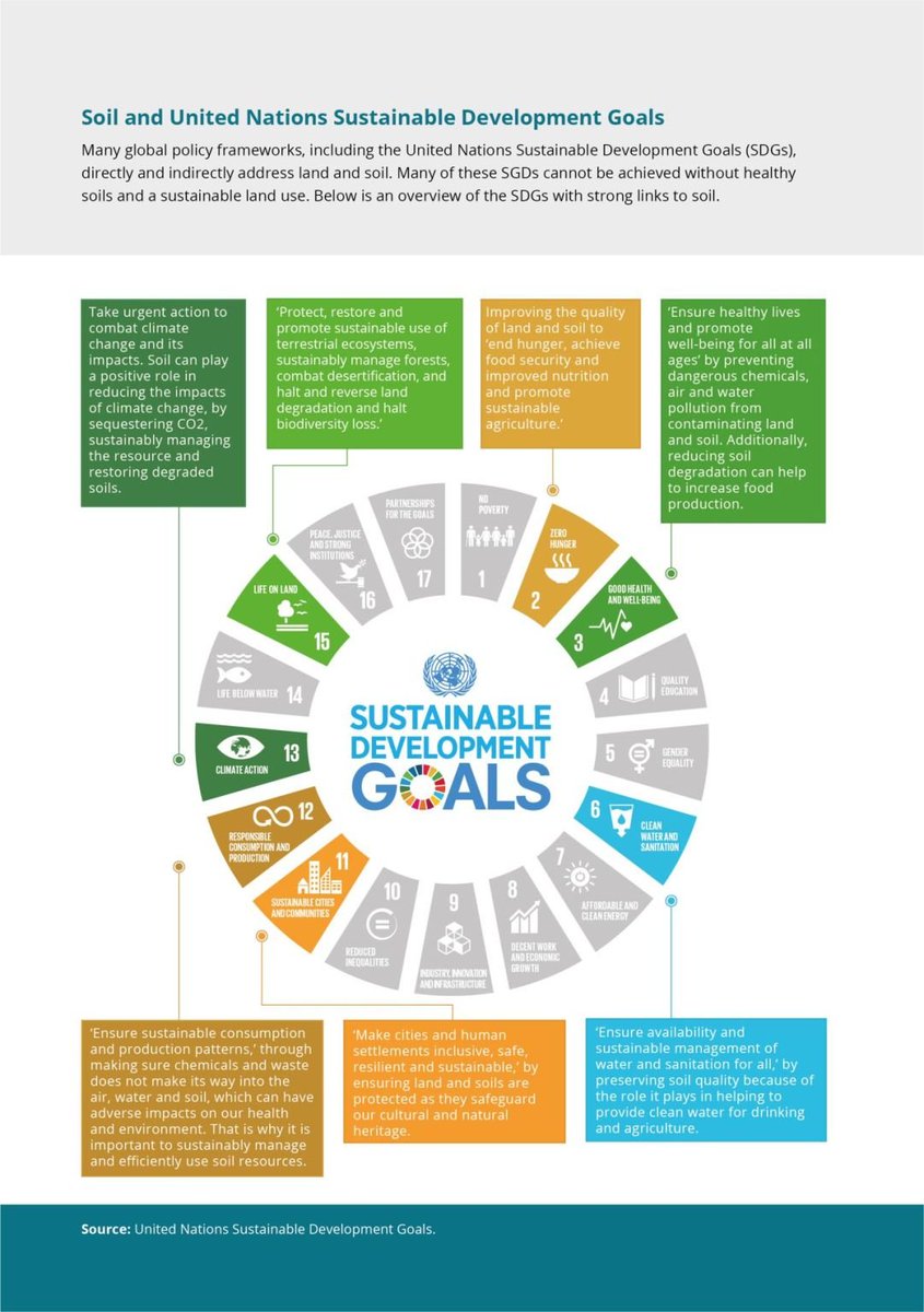 UN Biodiversity (@unbiodiversity) on Twitter photo Many of the Sustainable Development Goals cannot be achieved without healthy #soils and sustainable land use. ๐ฑ
Here is an overview of 7 SDGs that have strong links to soil.
Via <a href="/UN/">United Nations</a> Many of the Sustainable Development Goals cannot be achieved without healthy #soils and sustainable land use. ๐ฑ
Here is an overview of 7 SDGs that have strong links to soil.
Via <a href="/UN/">United Nations</a>