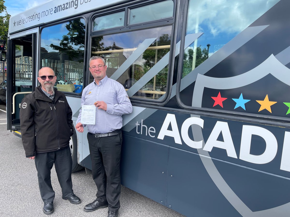 🥳Happy Friday and huge congratulations to Richard!🎉 He recently passed his driving test to join the team at <a href="/Rossobus/">Rosso</a> in Blackburn. A huge thank you to his instructor Gordon. 🙌 Keep a look out for Richard driving your bus soon!🚌