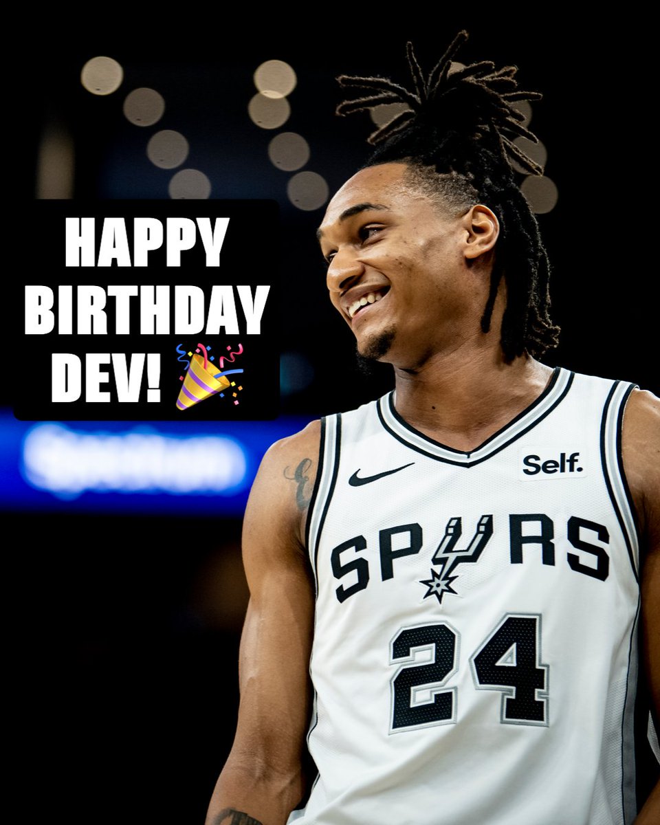 spurs's tweet photo. Join us in wishing @Yvngdevo a HAPPY BIRTHDAY today! 🥳 🎉 https://t.co/KyAYmzW5Vq
