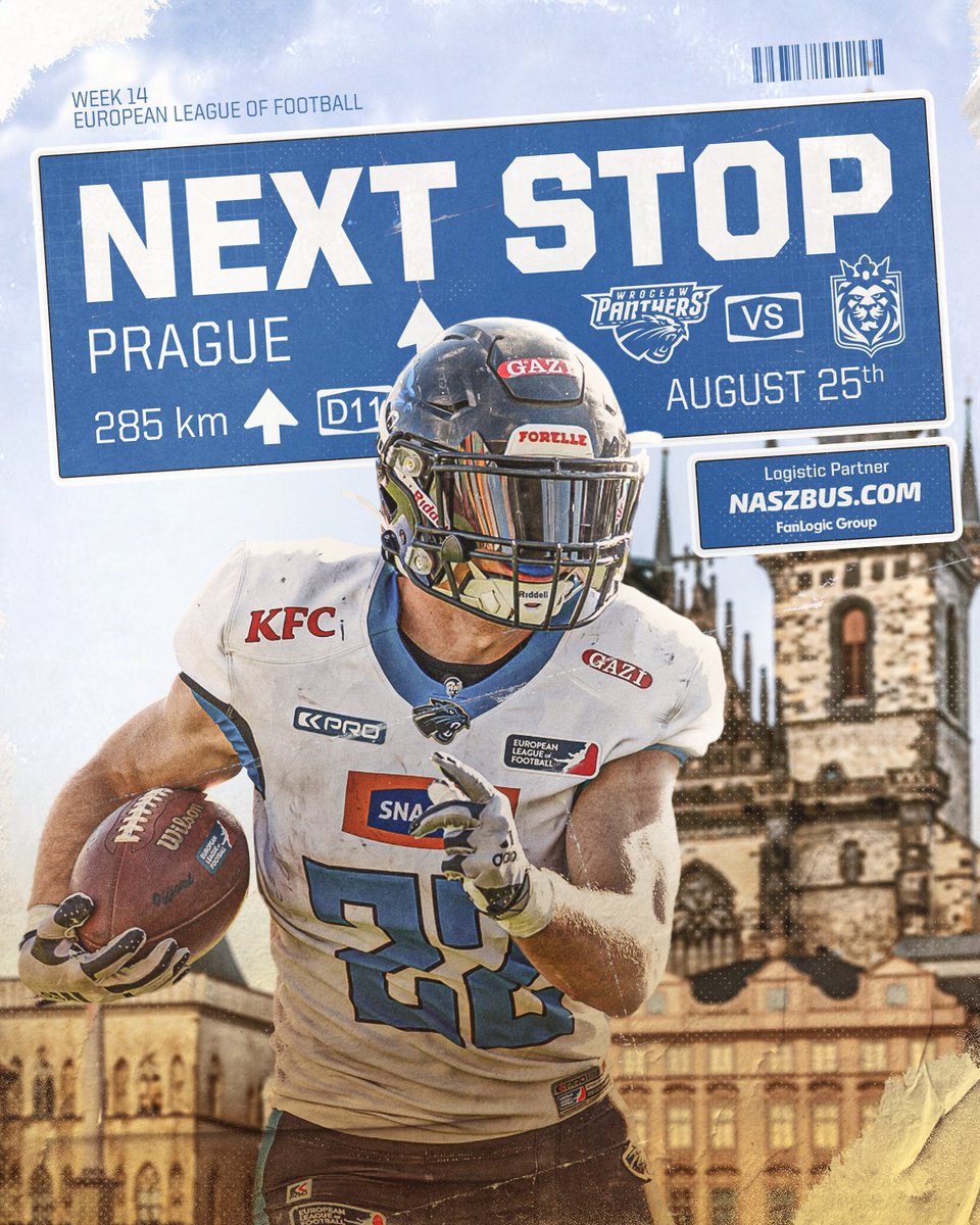 The final stop of the season is in the Czech Republic 🇨🇿 This Sunday, we play an away game against the Prague Lions 🐾 Watch us on Polsat Sport 3, Polsat Box Go, or ELF Gamepass!