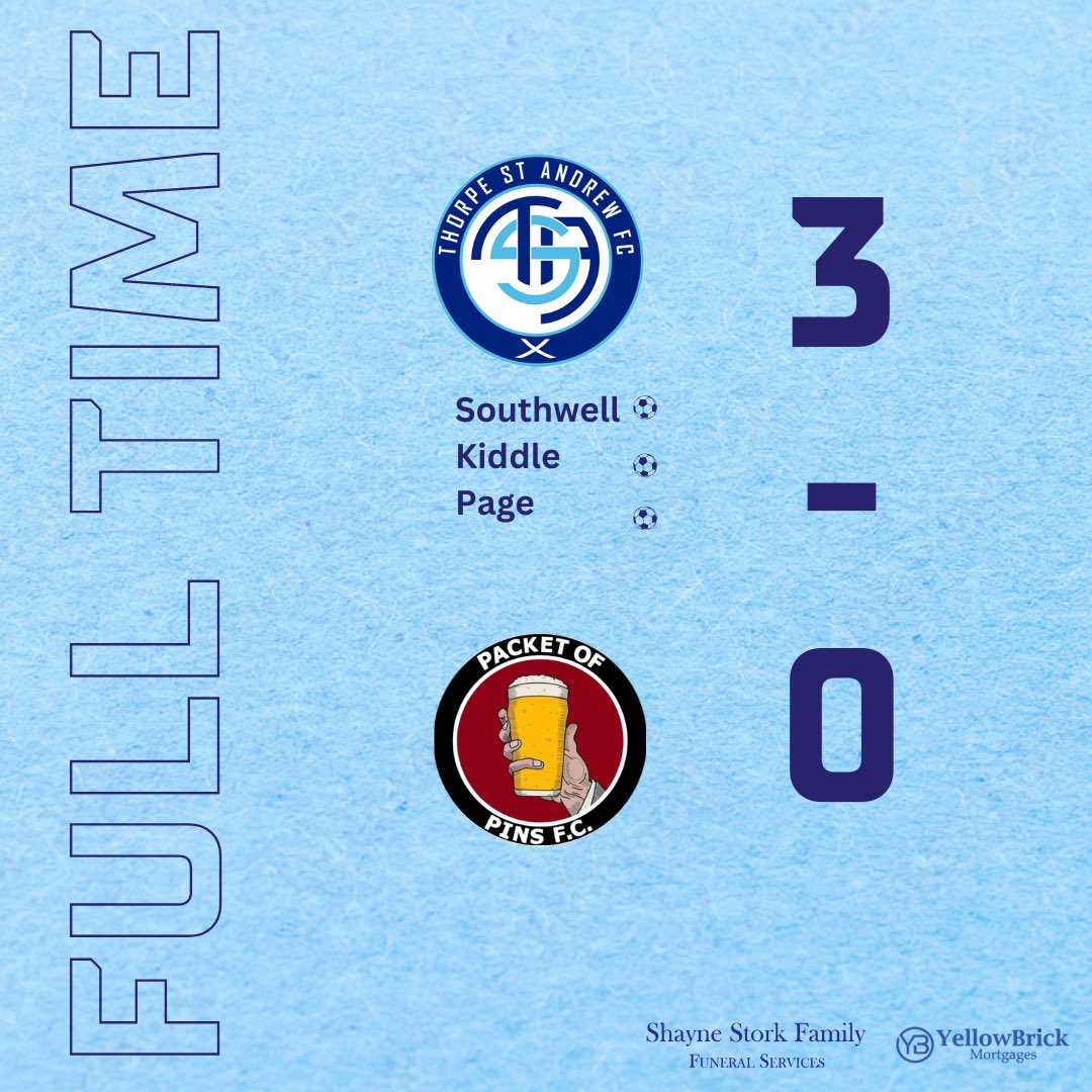 TSAFC_Mens's tweet photo. Full time result! 

Nice win for Thorpe last night hosting @PoPFC_ 

Great game with MOTM: Jack Dean

Best of luck to Packet Of Pins for the upcoming season. https://t.co/G5BBk788wG