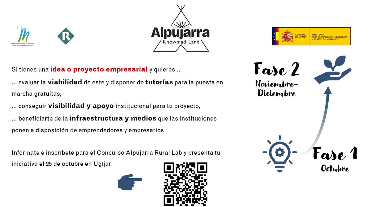 MMolineroE's tweet photo. Si deseas ser protagonista en el desarrollo de la #Alpujarra con tu proyecto empresarial, infórmate y participa. https://t.co/08phPQ3SGU https://t.co/W2ALxz8HU0