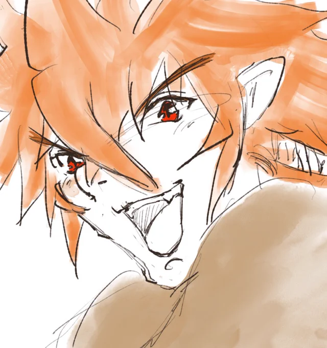 そういやこいつもキャラ表的なの描かねばなと思い出した一次創作らくがき 肌色塗ろうとしてやめた