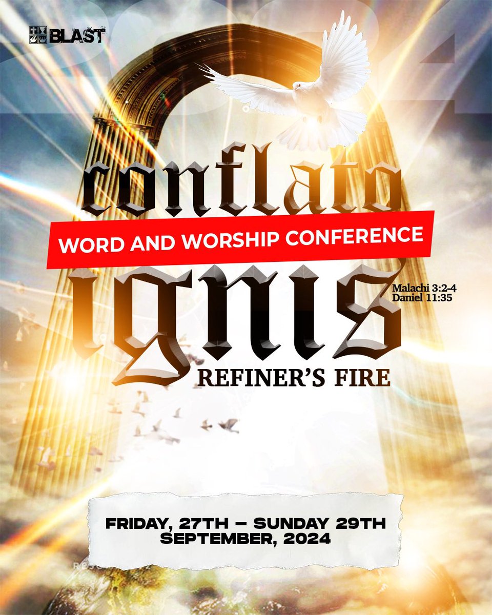 4sqBlast's tweet photo. Conflato Ignis
The place where lives are changed
The place where impurities are burned
The place where gold is refined
Anticipate this year’s Word & Worship Conference, as we anticipate the Refining Fire of the Lord 🔥🔥🔥
#wwc24 #conflatoignis #Blastishome https://t.co/EUn0le3KKO