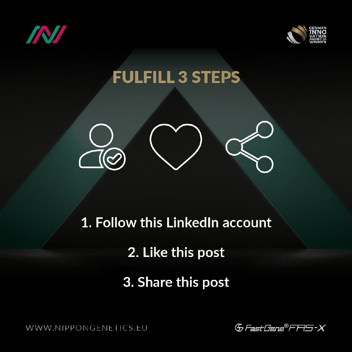 Don’t miss your chance to bring the award-winning gel doc system to your lab! Good luck! 🍀
Check the link below on how to participate: pages.nippongenetics.eu/en/win-a-fas-x

#raffle #WinBig #lifesciences #geldocsystem #LabEquipment