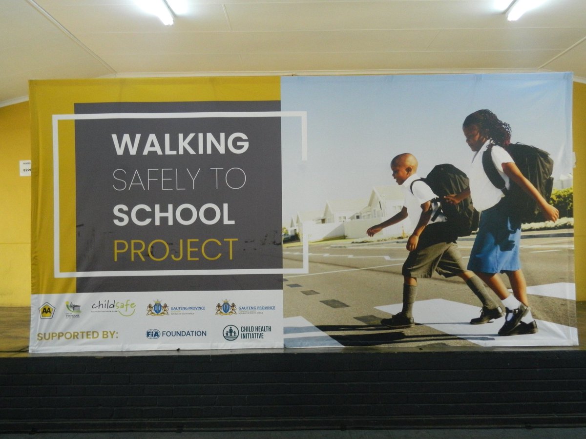All set for the launch event of the Walking Safely to School Project in Mamelodi, Tshwane. This new scholar pedestrian safety initiative which aims to create safe school zones will directly benefit learners from 10 schools in Mamelodi.
<a href="/ChildsafeSA/">ChildSafe South Africa</a> 
<a href="/FIAFdn/">FIA Foundation</a> 
<a href="/AASouthAfrica/">AA South Africa</a>