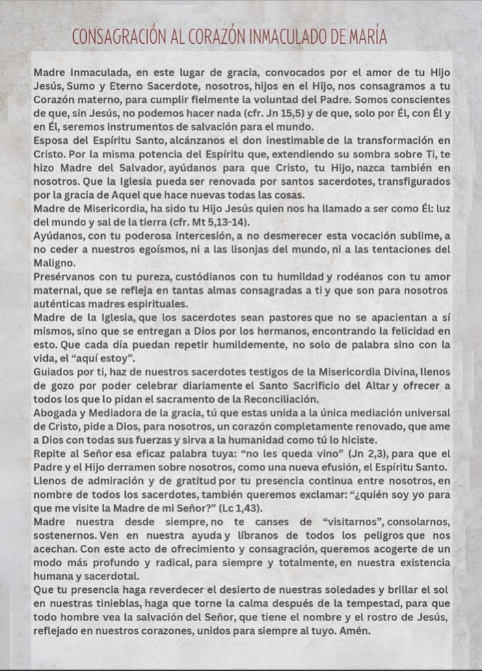Esta tarde, a partir de las 20:15 h, el Sr. Arzobispo presidirá en la Capelinha de Fatima la consagración del presbiterio de nuestra archidiócesis a Ntra Sra de Fátima. Puedes seguirlo en directo aquí 👇
bit.ly/3yMF7mu