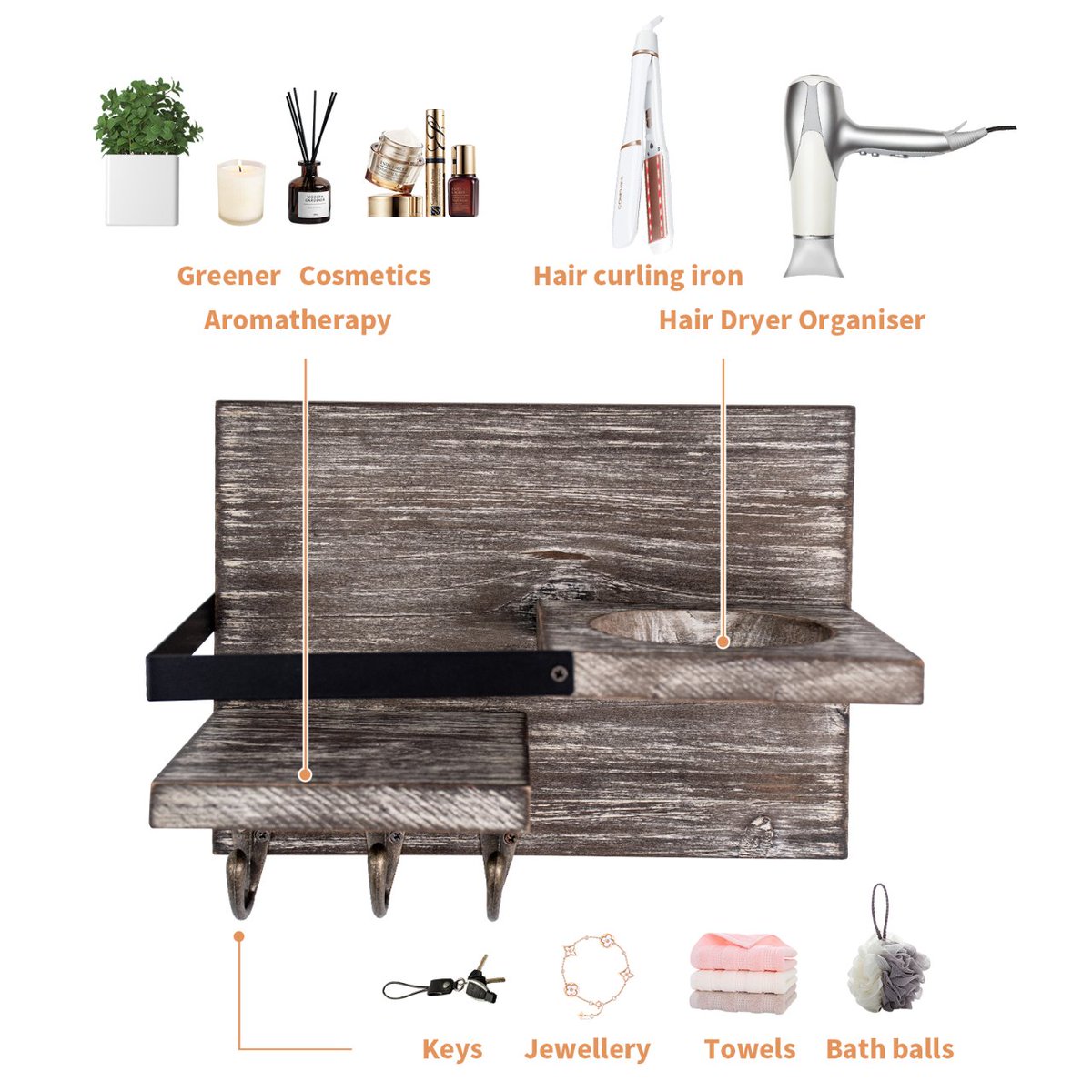 ZMinling's tweet photo. This article explains the convenience and practicality of owning a hair dryer storage rack in a farmhouse-style bathroom. Free Shipping by https://t.co/0W3kUcAUYZ #bathroomdecor #hairdryerstorage #farmhousebathroomdecor #bathroomstorage #wallstoragerack #hairdryerholder https://t.co/gvql5GXTER