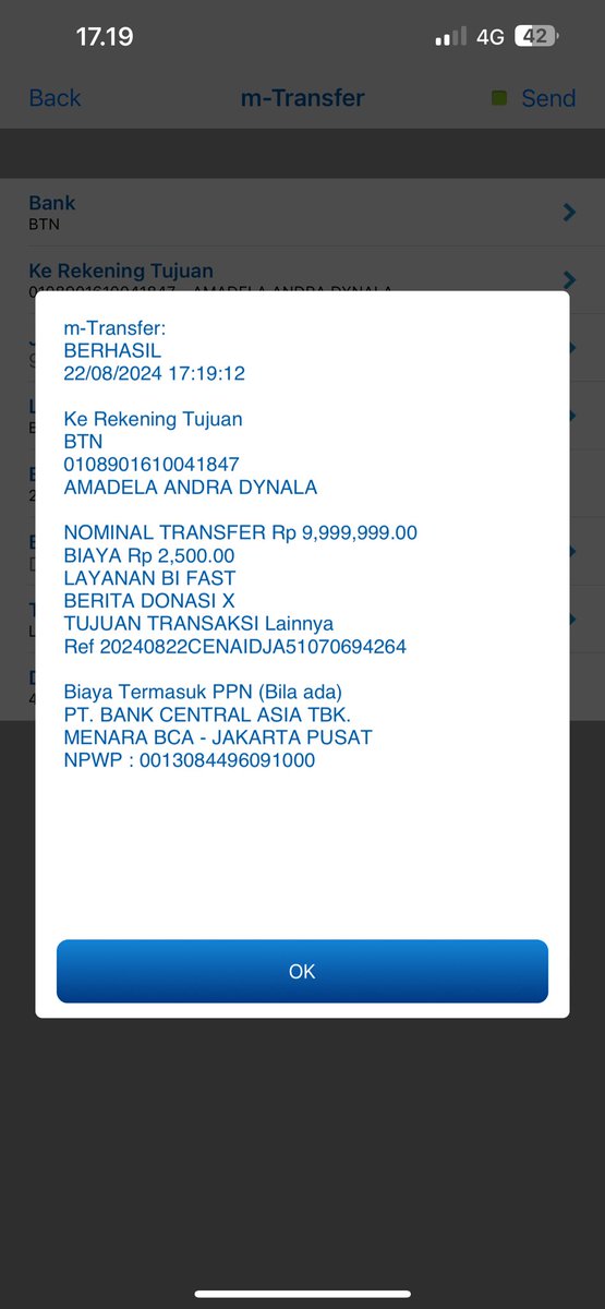guyz en gulz
donasi kalian kukirimkan kesiniya
ini bukti transvernya
so var masih ada beberapa juta lagi siapa tau ada yang membutuhkan in darurat matters
terimakasi kepada semua donatur
keep it coming