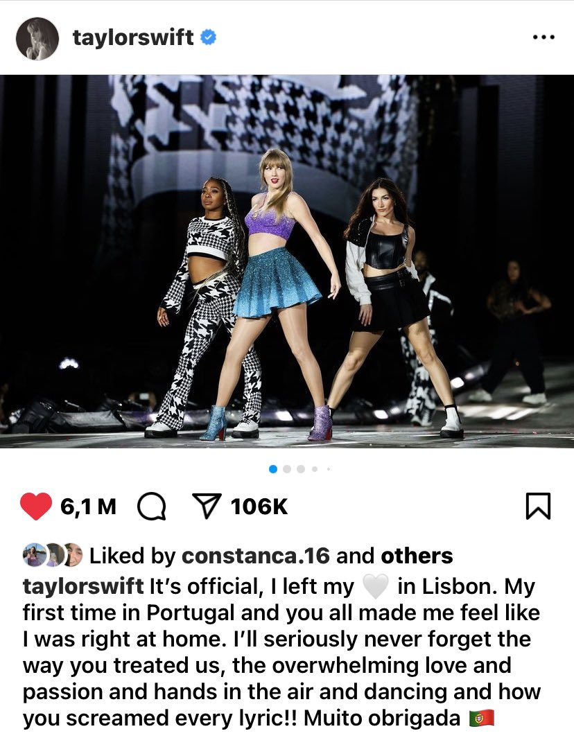 the european leg is over but at least we know she left her heart in lisbon 🤍