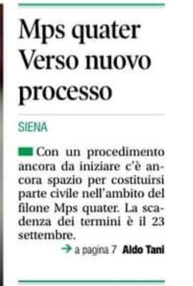 <a href="/Musso___/">Musso</a> Vale il Codice Penale; udienza il 23 settembre: