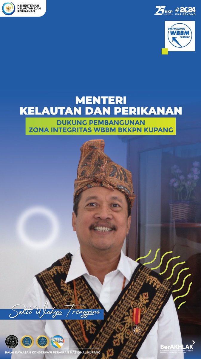 BalaiPK_kupang's tweet photo. #SahabatBahari, bapak Menteri Kelautan dan Perikanan kita @saktitrenggono memberikan dukungan langsung kepada
BKKPN Kupang dalam Pembangunan Zona Integritas menuju Wilayah Birokrasi Bersih dan Melayani (WBBM)
Dukungan yang sangat berarti bagi kami untuk terus menjadi #LebeBae! https://t.co/JupxzYAWlP