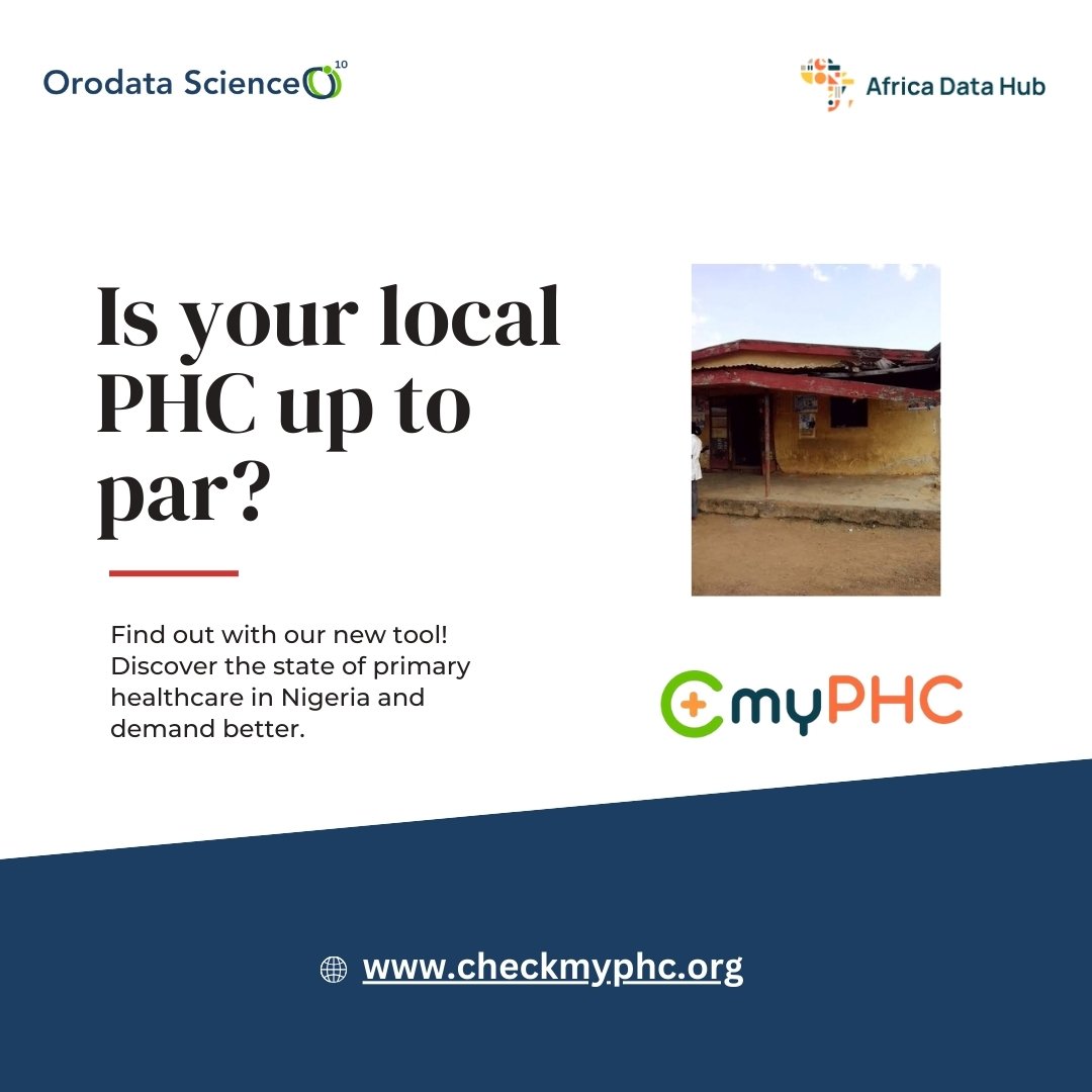 checkmyphc's tweet image. Is your local primary health care center up to standard? 

🏥 Find out now with our new tool, Checkmyphc!

 Explore Nigeria&apos;s primary health care state and take action for better services. #HealthcareNigeria #CheckMyPHC&quot;