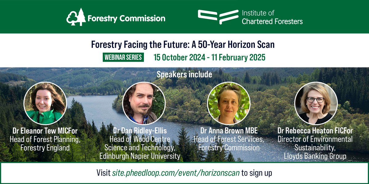 Institute of Chartered Foresters (@theicf) on Twitter photo We have partnered with <a href="/ForestryComm/">Forestry Commission</a> to bring you this webinar series that will examine the top issues facing our sector, set out in <a href="/Forestry_OUP/">Forestry - An Int. Journal of Forest Research</a>'s 50-year horizon scan paper in 2023, and how we can respond.
📅15 Oct 2024 - 11 Feb 2025
Register now: site.pheedloop.com/event/horizons… We have partnered with <a href="/ForestryComm/">Forestry Commission</a> to bring you this webinar series that will examine the top issues facing our sector, set out in <a href="/Forestry_OUP/">Forestry - An Int. Journal of Forest Research</a>'s 50-year horizon scan paper in 2023, and how we can respond.
📅15 Oct 2024 - 11 Feb 2025
Register now: site.pheedloop.com/event/horizons…
