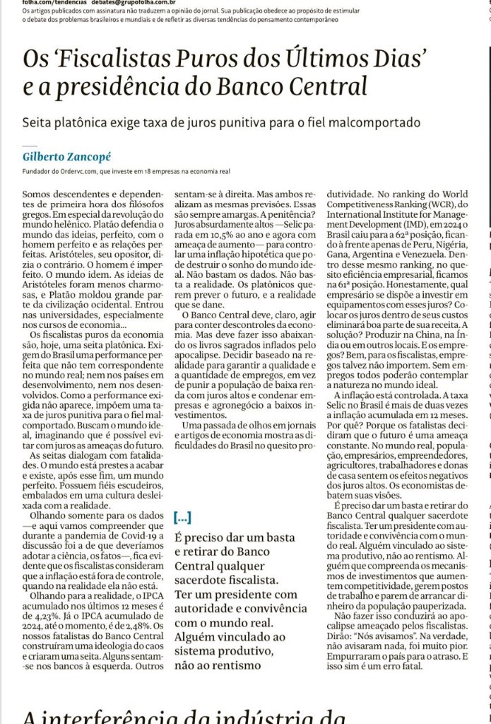 Melhor leitura do dia